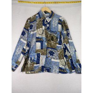 Kathy Che long sleeve flowerful size 14 button up
